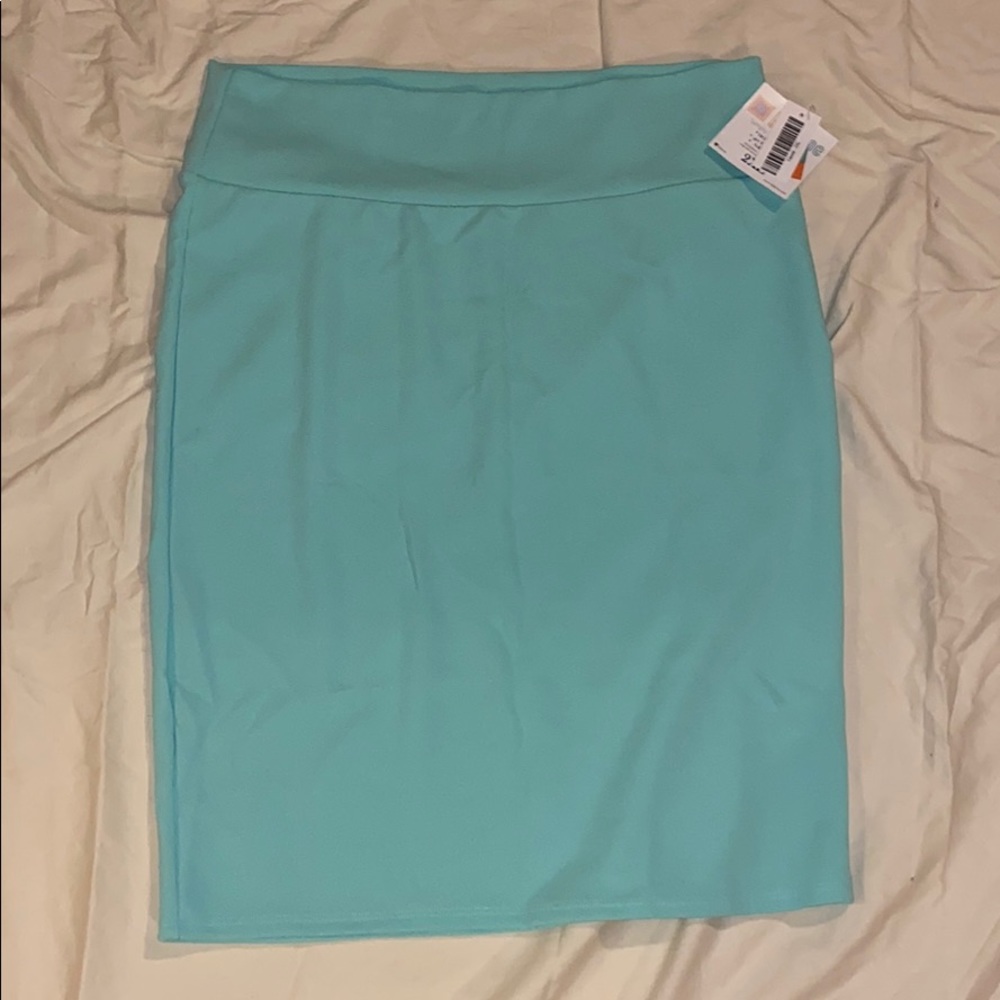 Turquoise fitted skirt